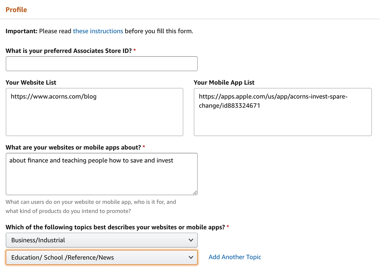 amazon affiliate program 