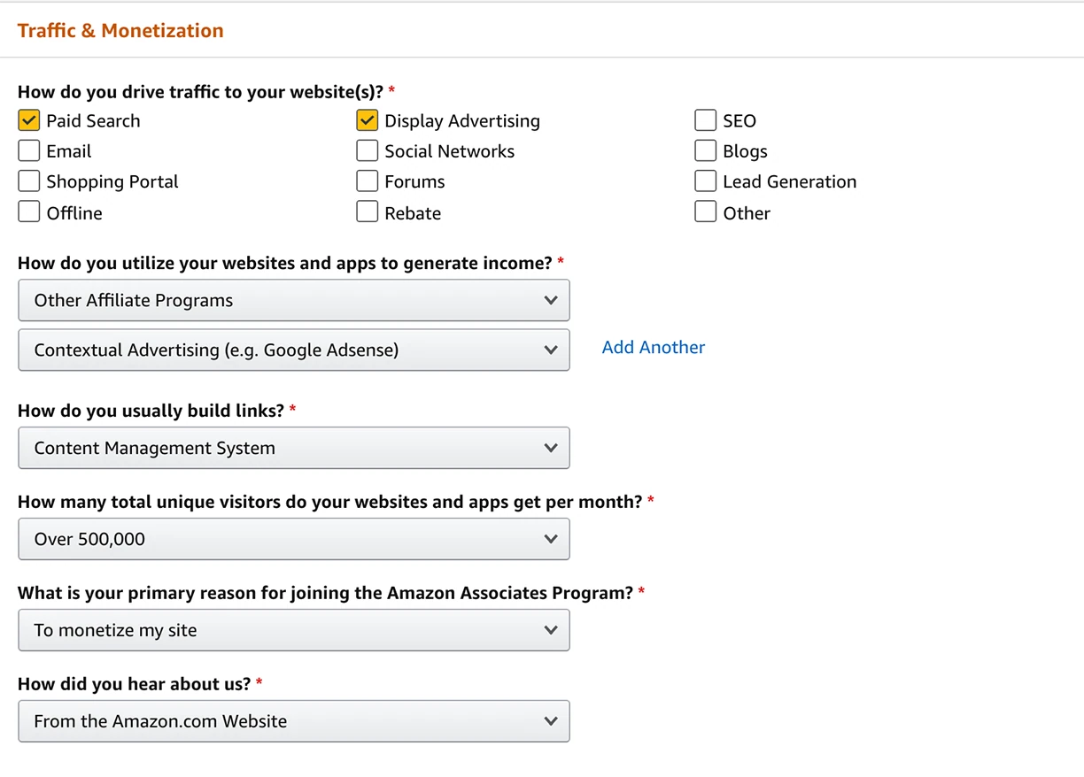 amazon affiliates program